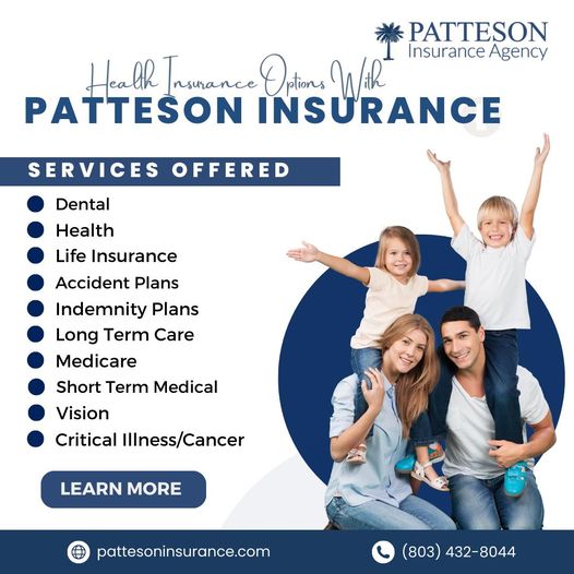 Patteson Insurance in Camden SC offering Dental Insurance, Health Insurance, Employment Insurance and much more in South Carolina